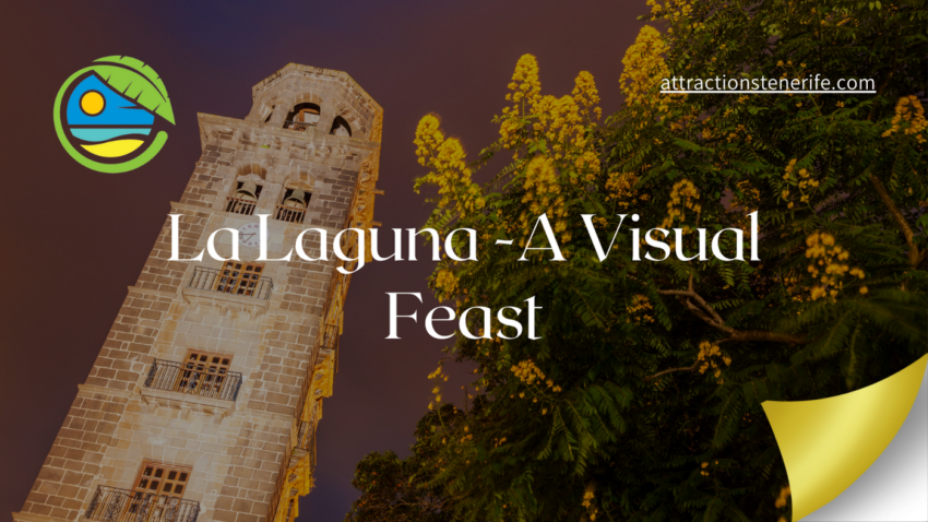 San Cristobal de la Laguna old town with tower clock at the background