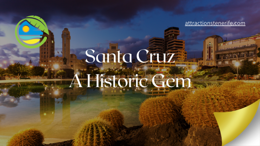 Santa Cruz de Tenerife at night time - capital of the island.